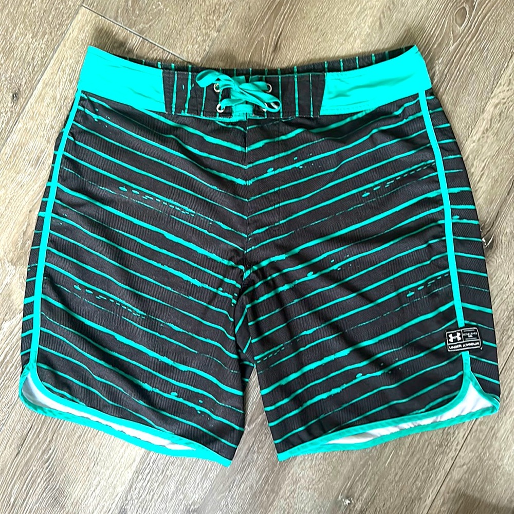 Under Armor Men’s Board Shorts Bathing Suit 36 Loose Fit Heat Gear Boys Summer